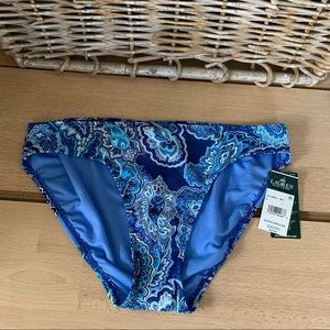 Ralph Lauren blue bandana printed hipster swim bottom